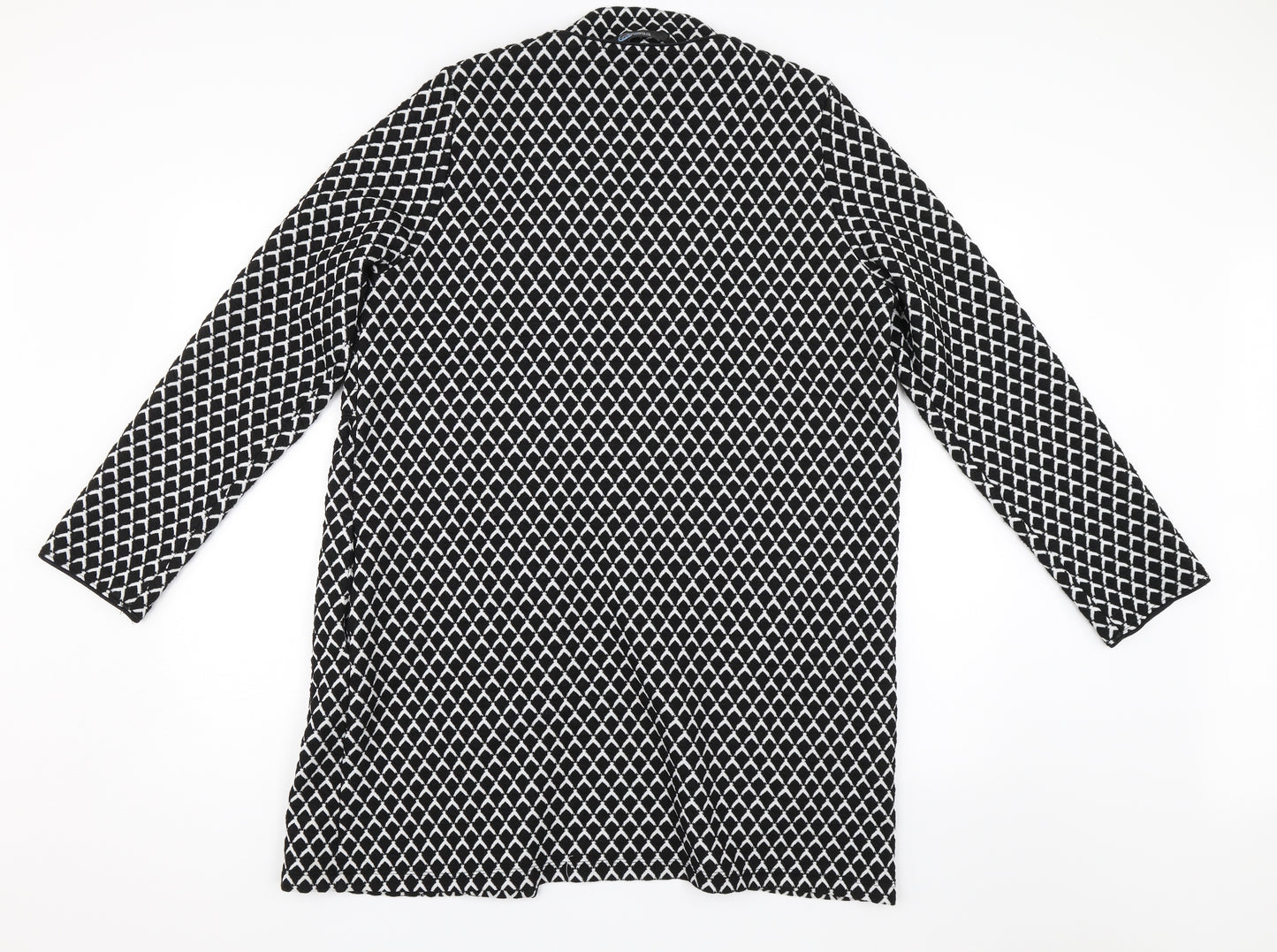 Blue Chameleon Womens Black Geometric  Jacket  Size M