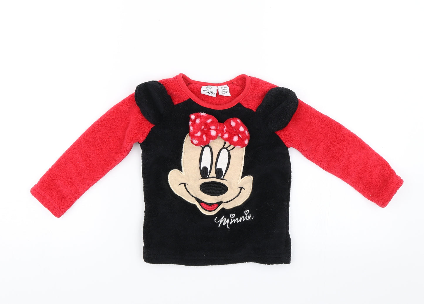 Disney Girls Black   Pullover Jumper Size 2-3 Years  - Minnie Mouse
