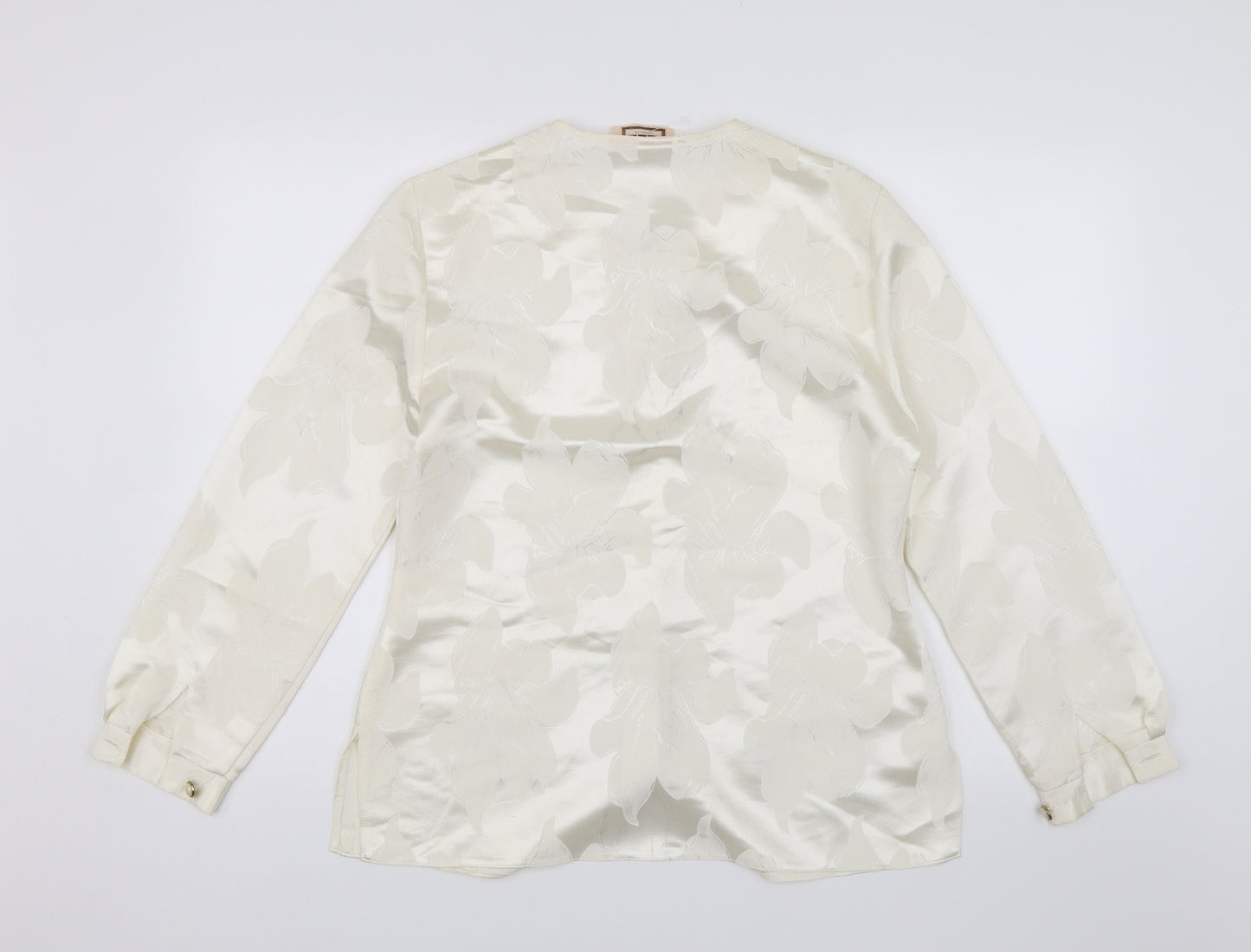 FO58 Womens White Floral  Jacket  Size 12