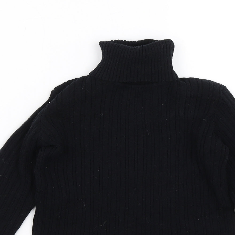 Nutmeg Girls Black   Pullover Jumper Size 10-11 Years
