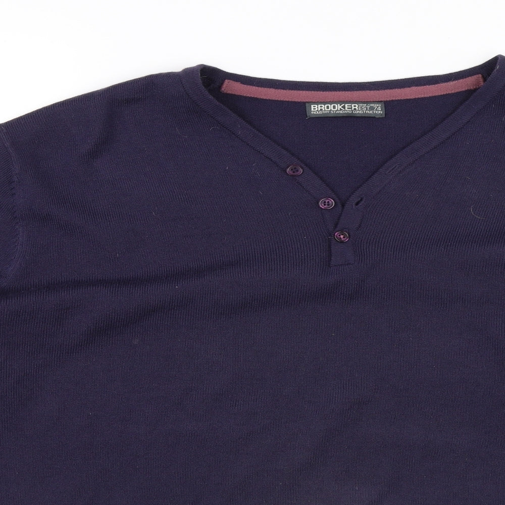 Brooker Mens Black   Pullover Jumper Size XL