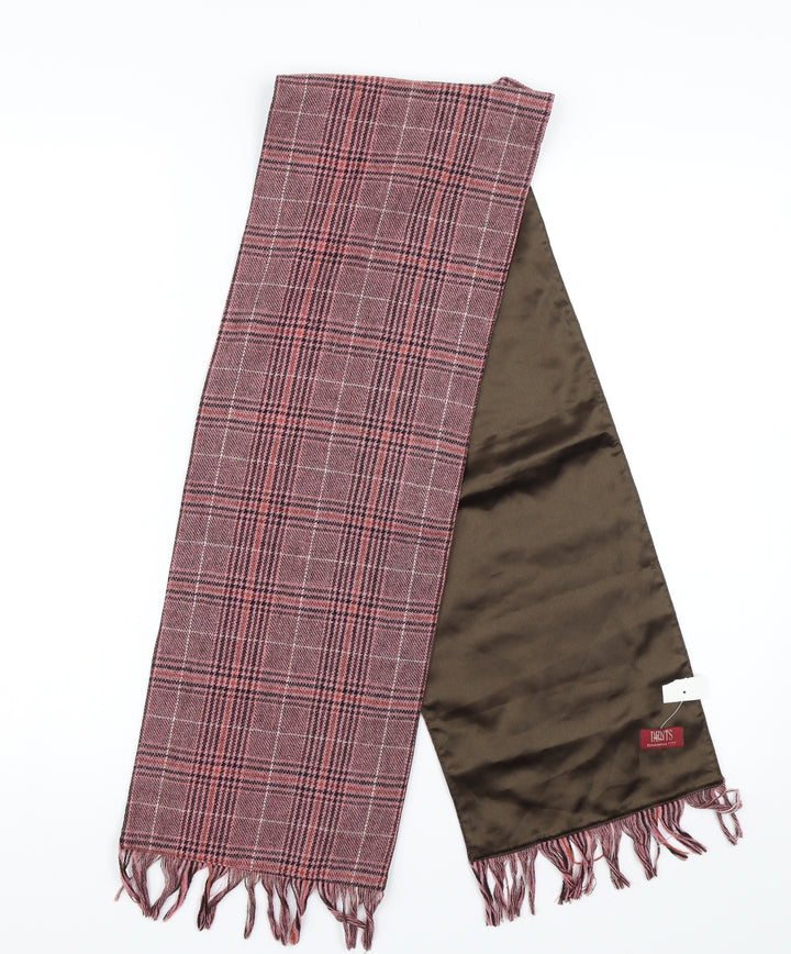 Dents Unisex Pink Plaid   Scarf