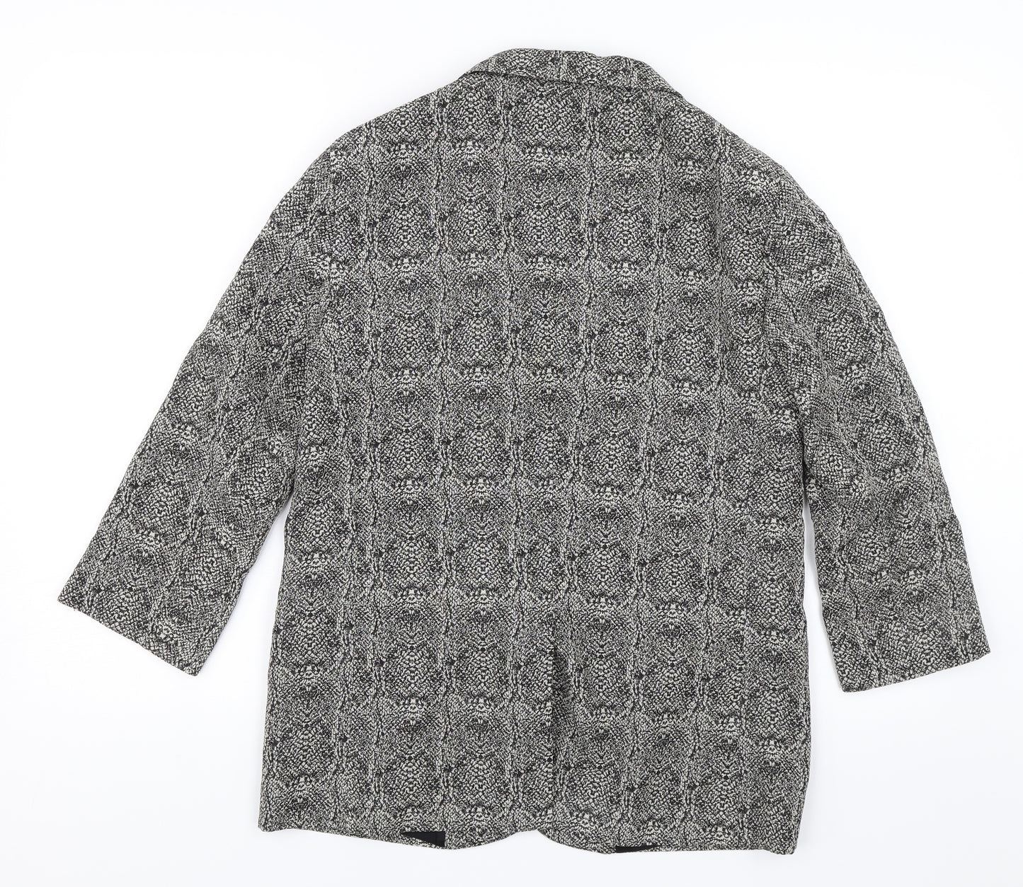 Preworn Womens Black Animal Print  Jacket  Size 12