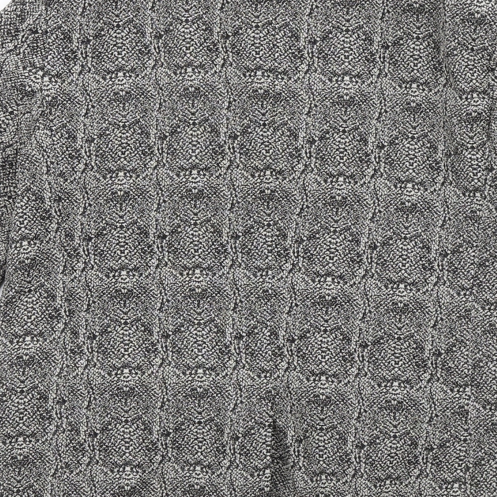 Preworn Womens Black Animal Print  Jacket  Size 12