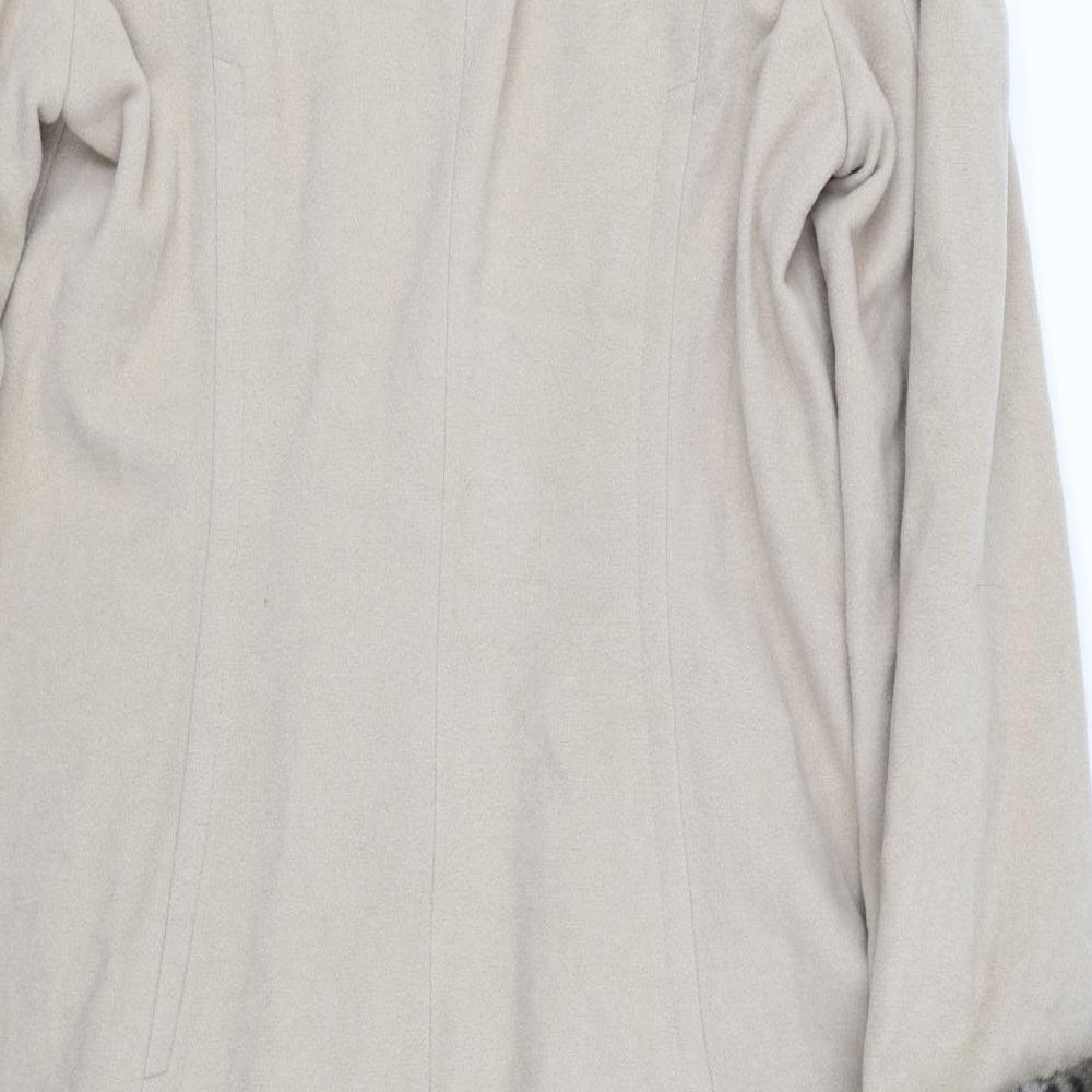 Klass Collection Womens Beige   Trench Coat Jacket Size 16