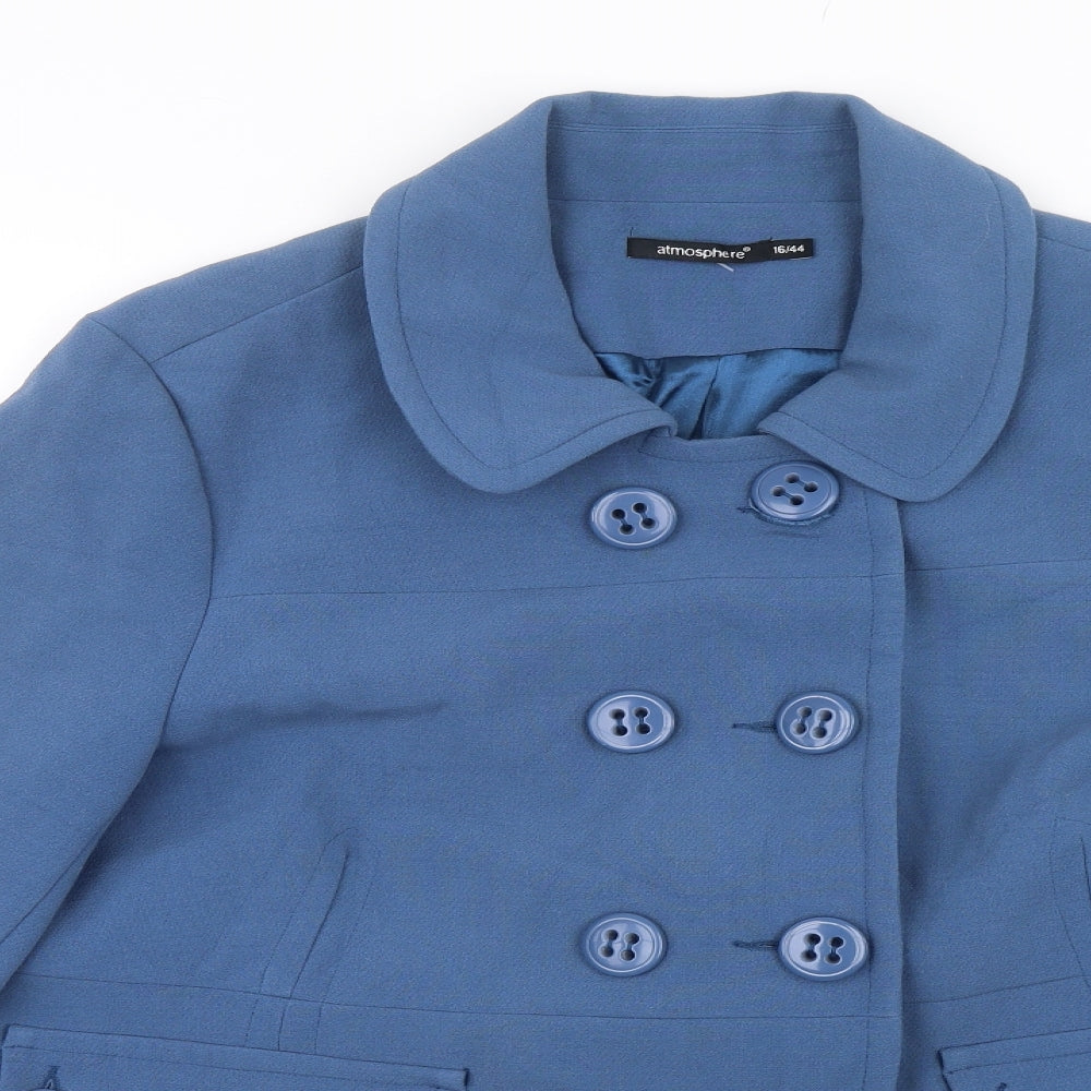 Atmosphere Womens Blue   Jacket  Size 16