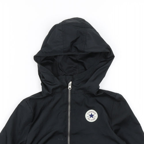Converse Boys Black   Rain Coat Jacket Size 3-4 Years