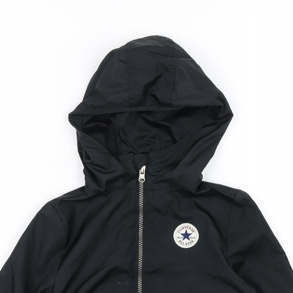 Converse Boys Black   Rain Coat Jacket Size 3-4 Years