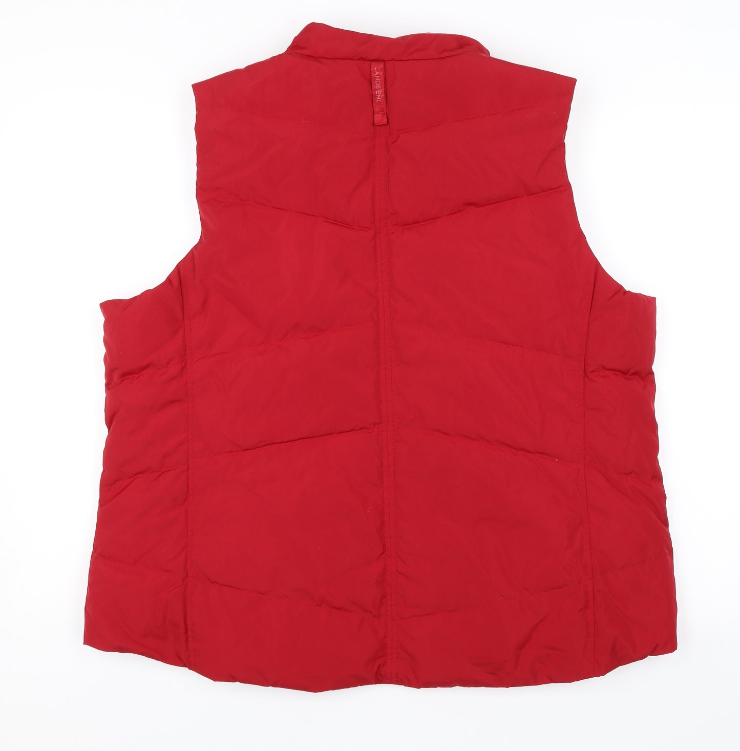 Lands End Womens Red   Gilet Jacket Size 20