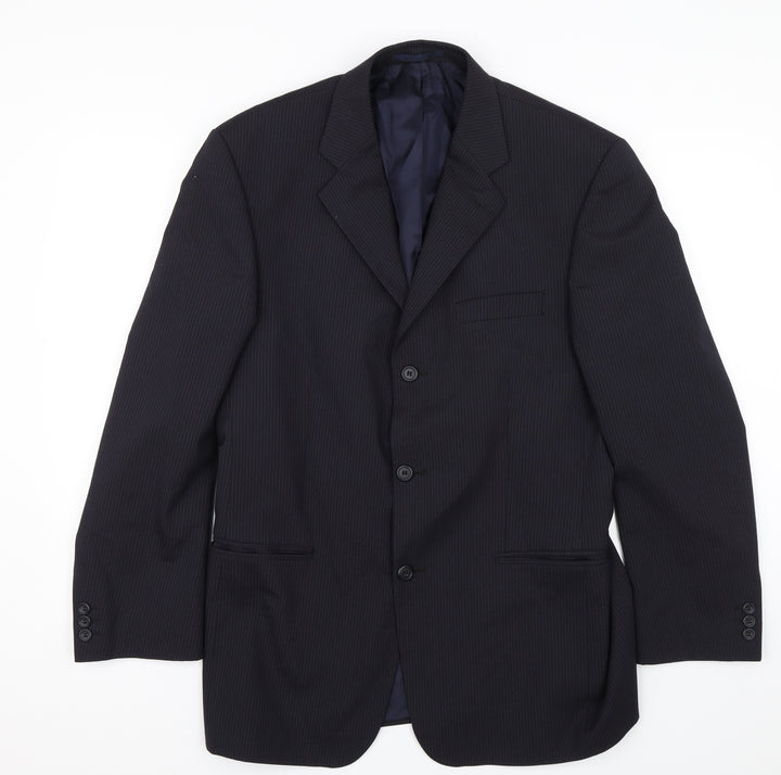 C&A Mens Blue Striped  Jacket  Size 42