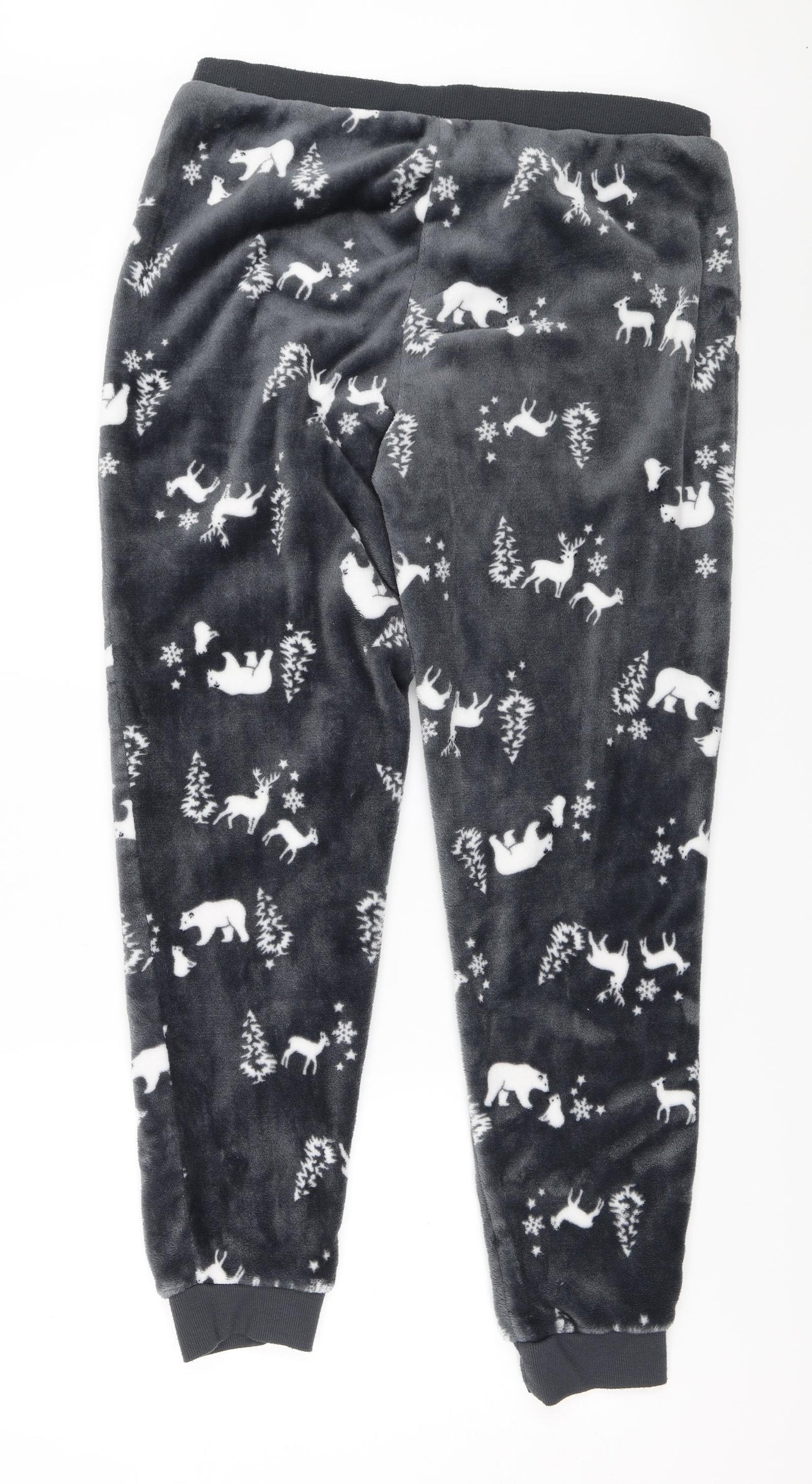 New Look Womens Grey Solid   Lounge Pants Size 16  - Polar bears