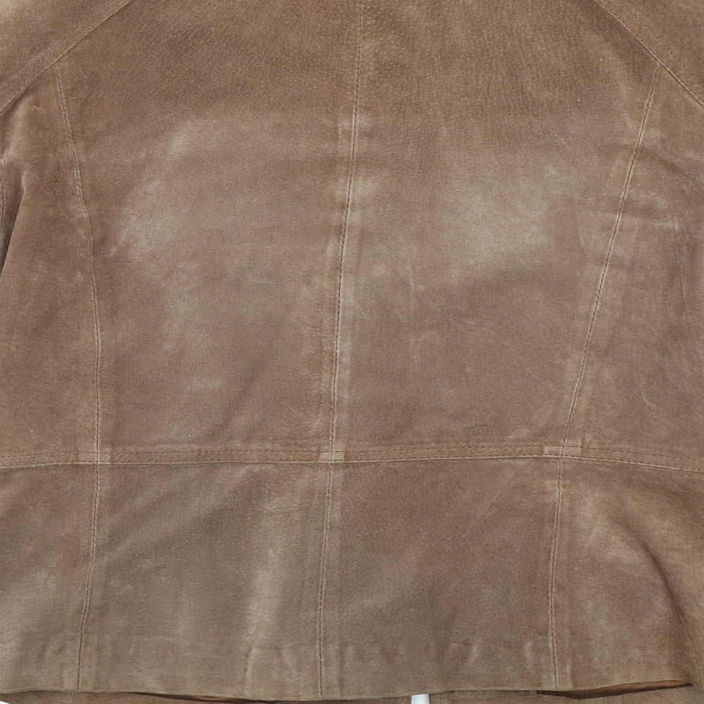 WS Leather Womens Brown   Jacket  Size 16