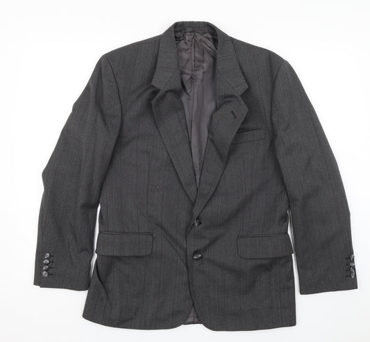 Front view of Preworn men’s grey jacket blazer, size 40