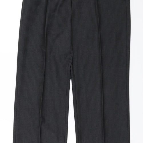 Jack Reid Mens Grey Striped  Dress Pants Trousers Size 32 L30 in