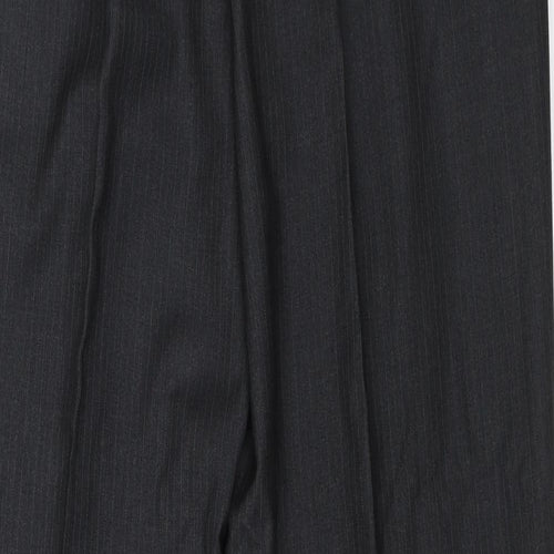 Jack Reid Mens Grey Striped  Dress Pants Trousers Size 32 L30 in