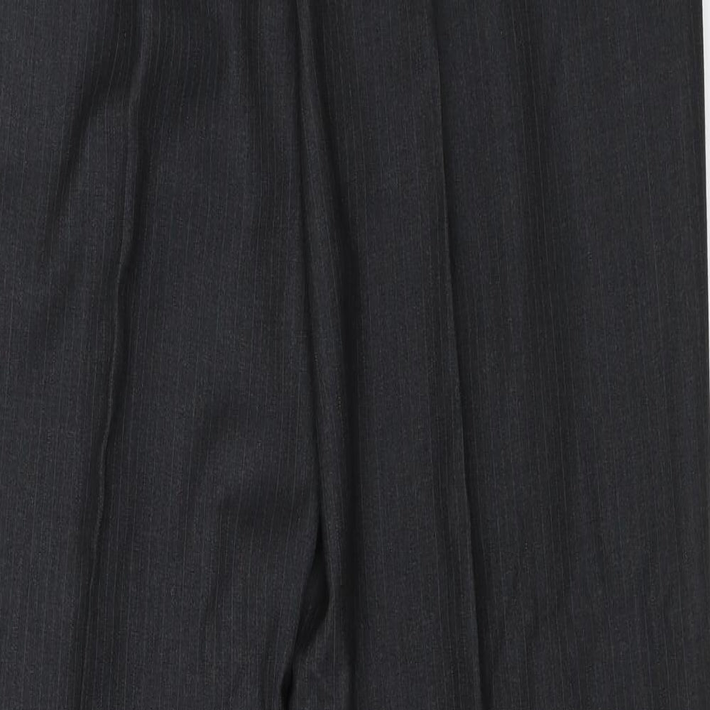 Jack Reid Mens Grey Striped  Dress Pants Trousers Size 32 L30 in