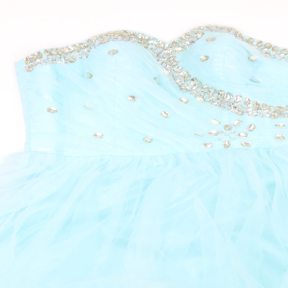 Grace Karin Womens Blue   Ball Gown  Size 16