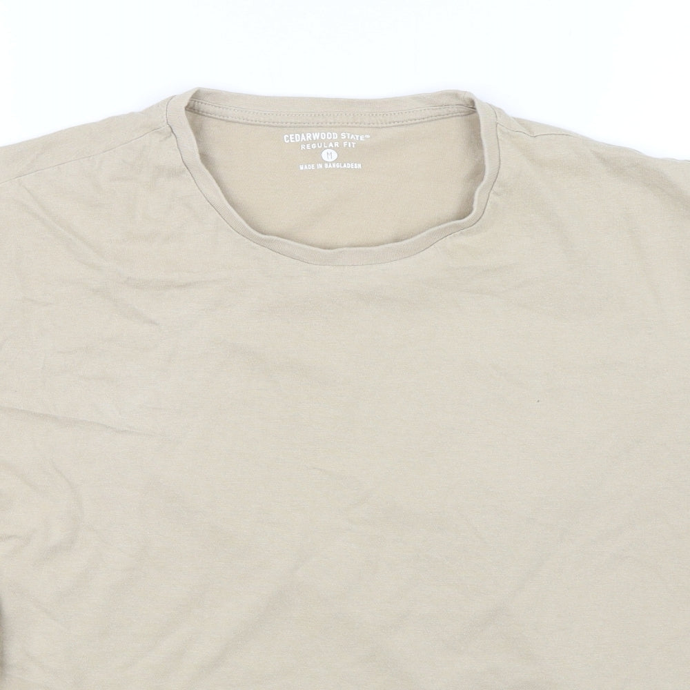 Cedar Wood State Womens Beige   Basic T-Shirt Size M