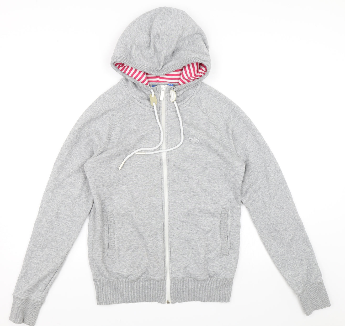 adidas Womens Grey   Full Zip Hoodie Size 10