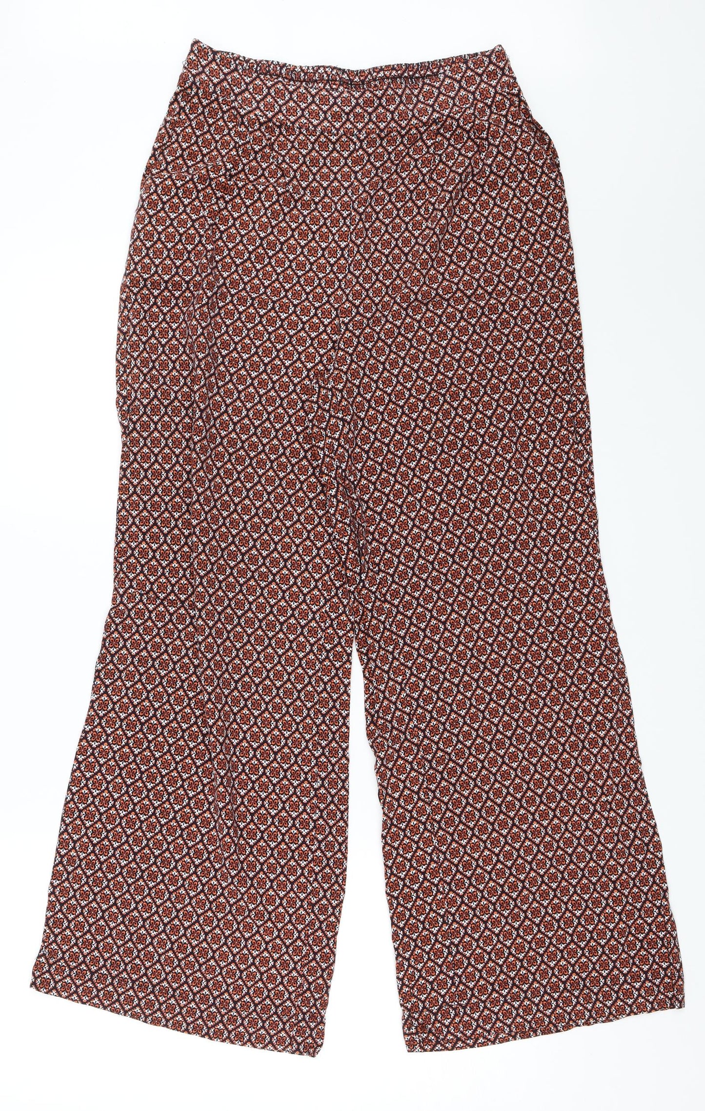 New Look Womens Red Paisley  Trousers  Size 10 L25 in