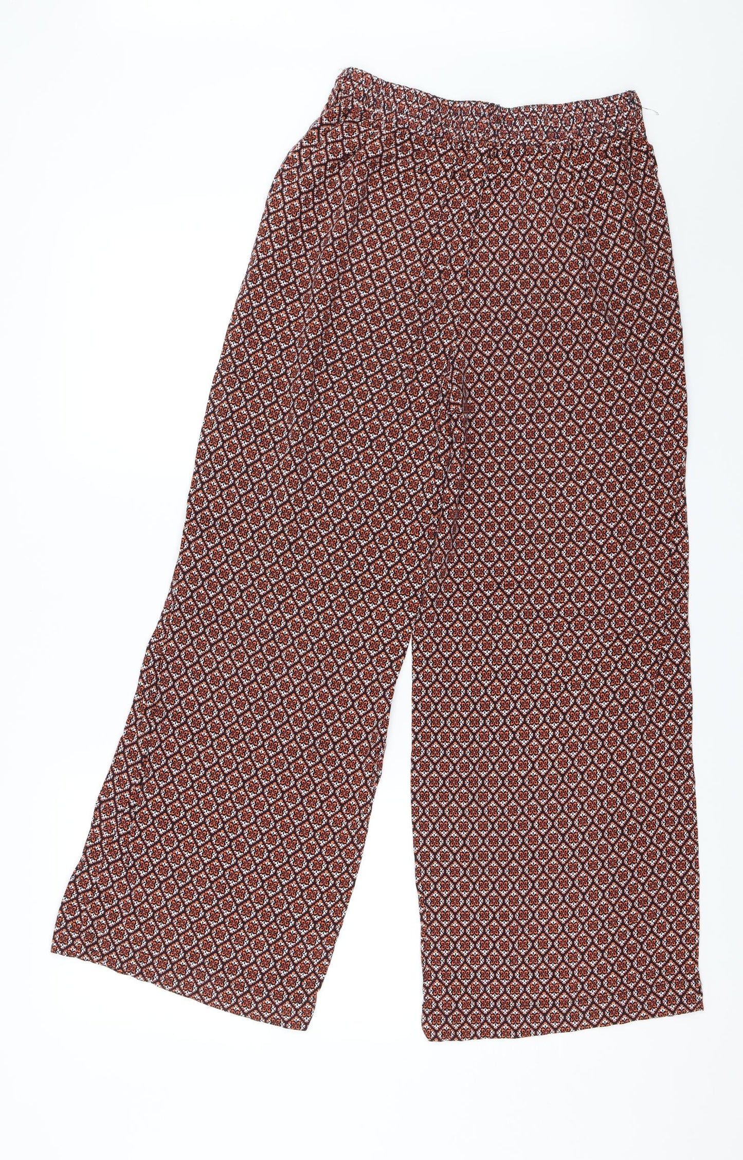 New Look Womens Red Paisley  Trousers  Size 10 L25 in