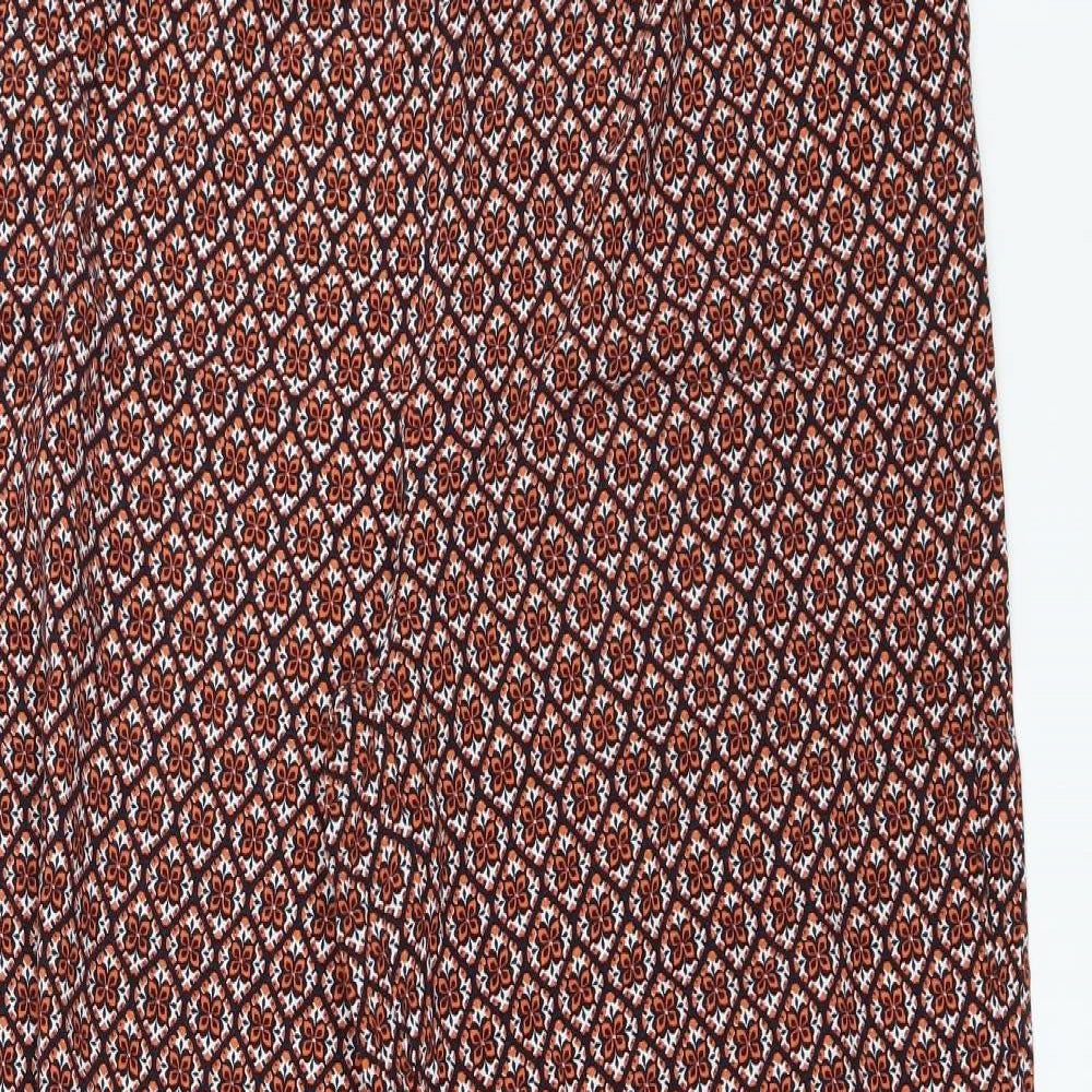 New Look Womens Red Paisley  Trousers  Size 10 L25 in