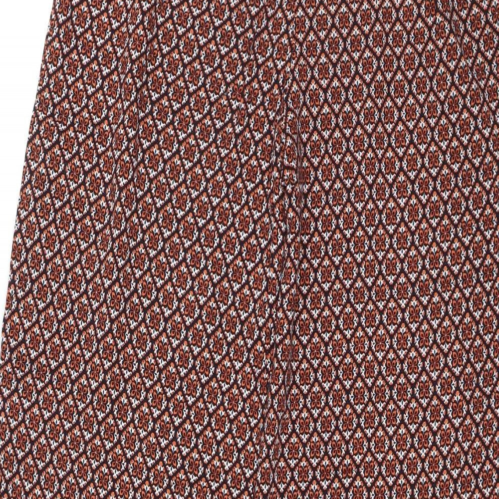 New Look Womens Red Paisley  Trousers  Size 10 L25 in