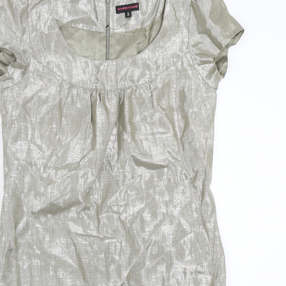 Warehouse Womens Gold   Shift  Size 12