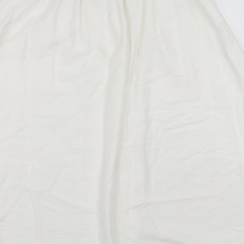 New Look Womens White   Swing Skirt Size 8