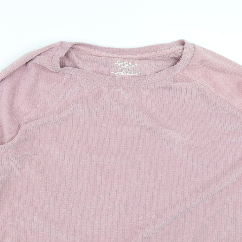 Love to Lounge Womens Pink   Pullover Jumper Size M