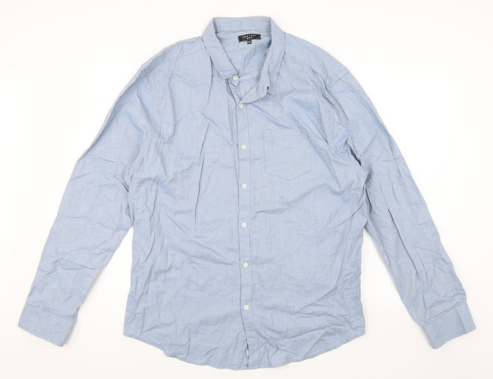 New Look Mens Blue    Button-Up Size 2XL