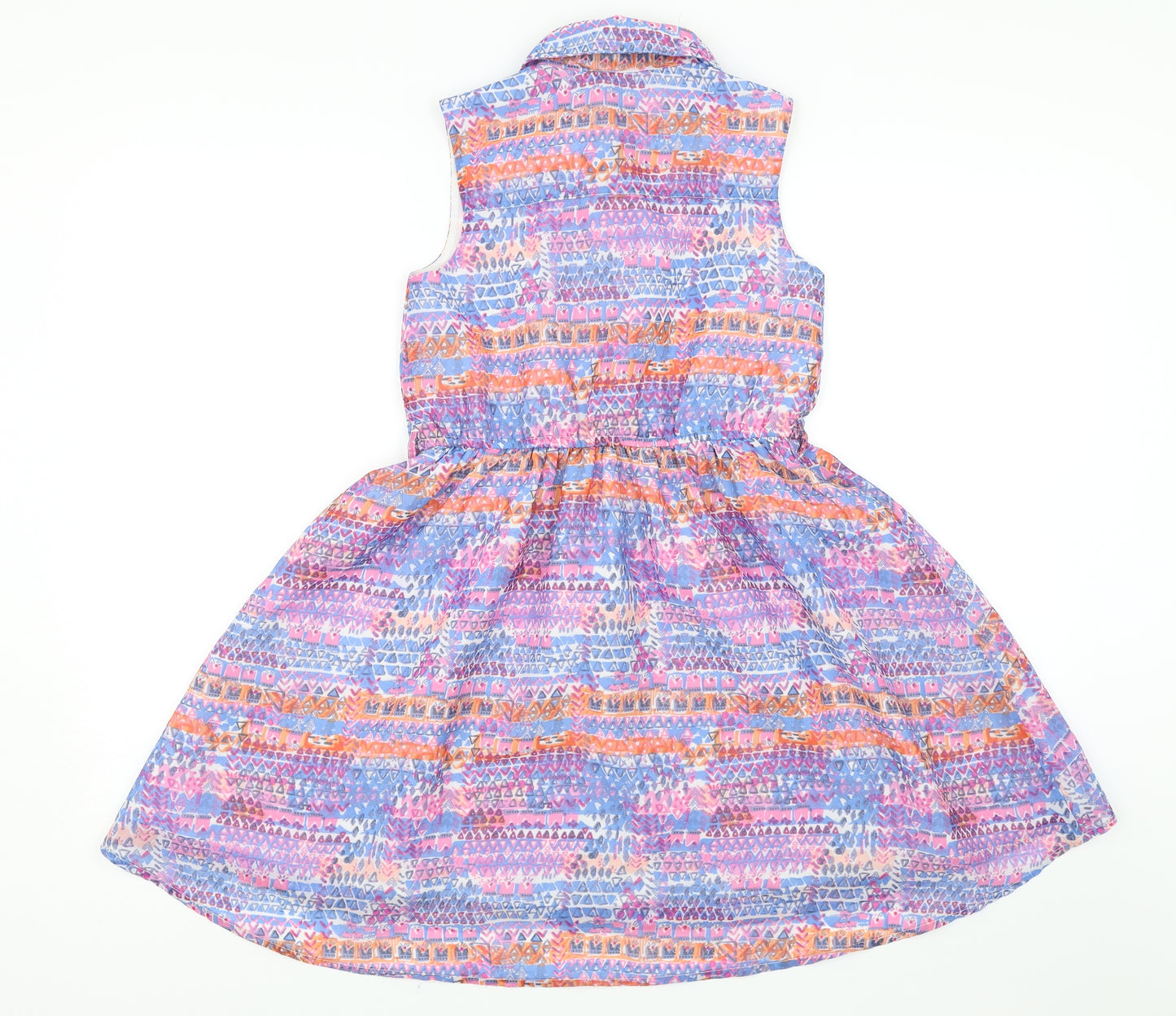 George Girls Blue Geometric  Shift  Size 9-10 Years