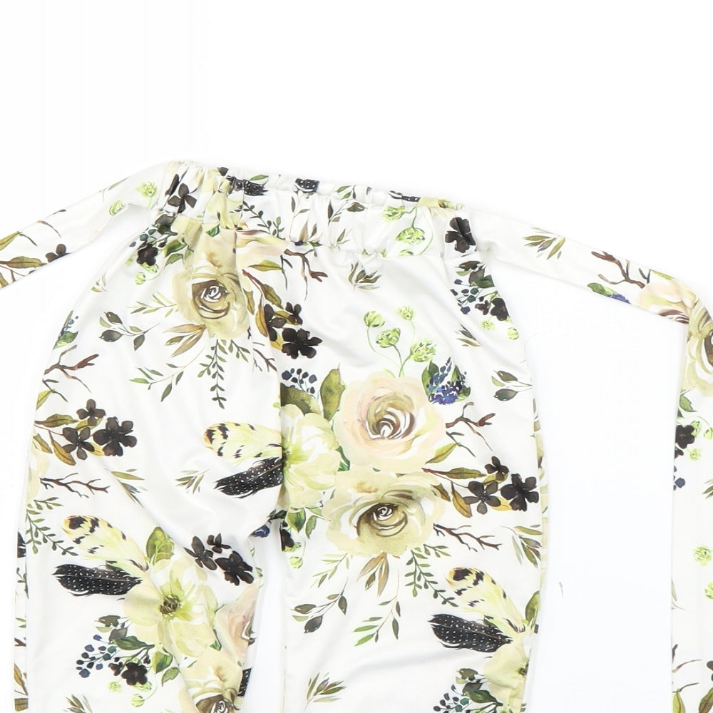 Preworn  White Flecked  Cargo Trousers Size 18 Months