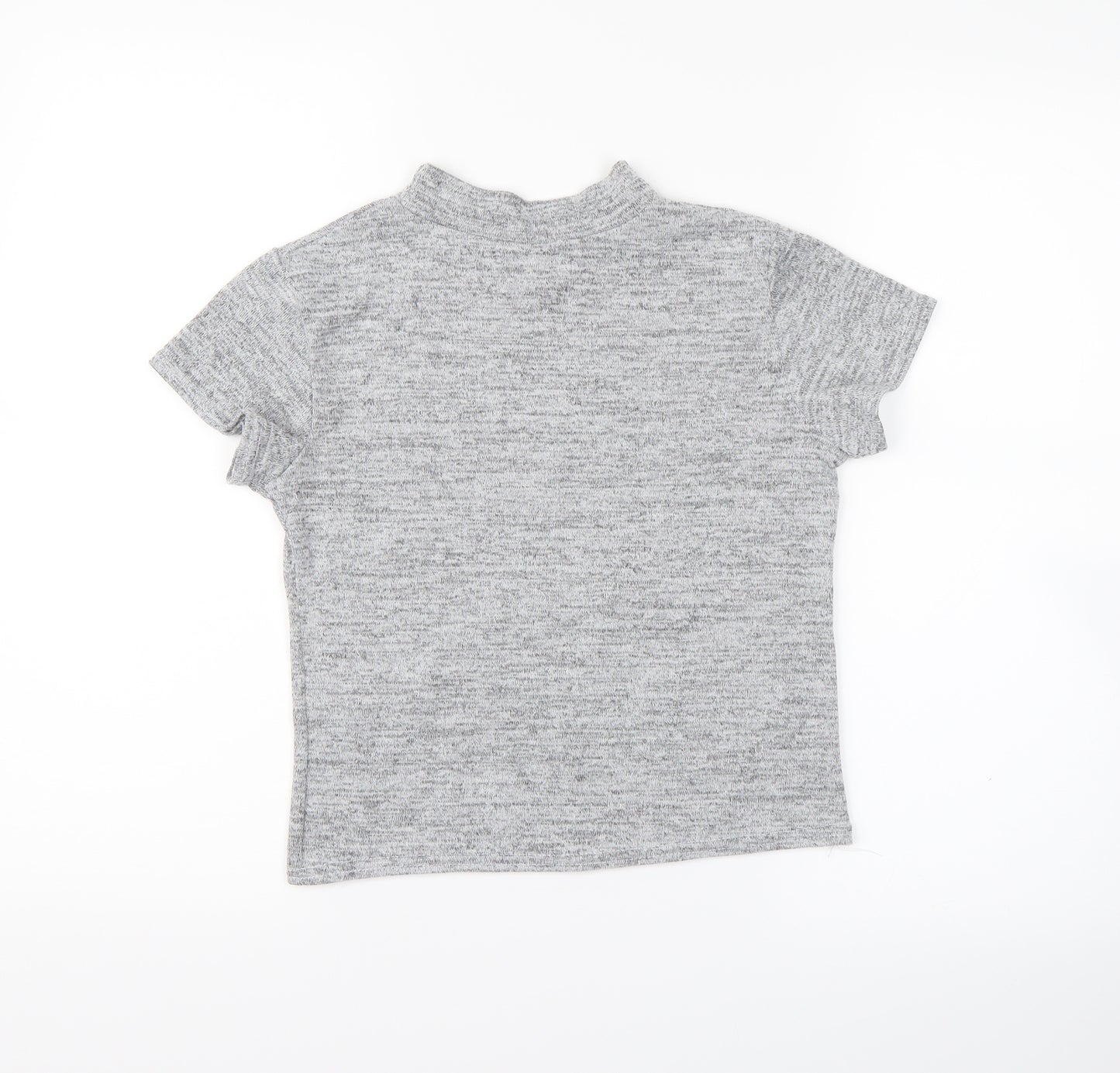 newlook Womens Grey   Cropped Blouse Size 8