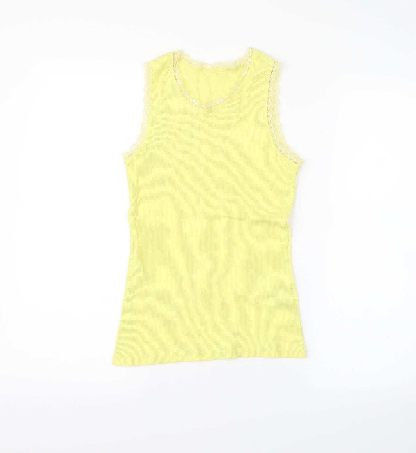 Preworn Girls Yellow   Basic Tank Size 12-13 Years
