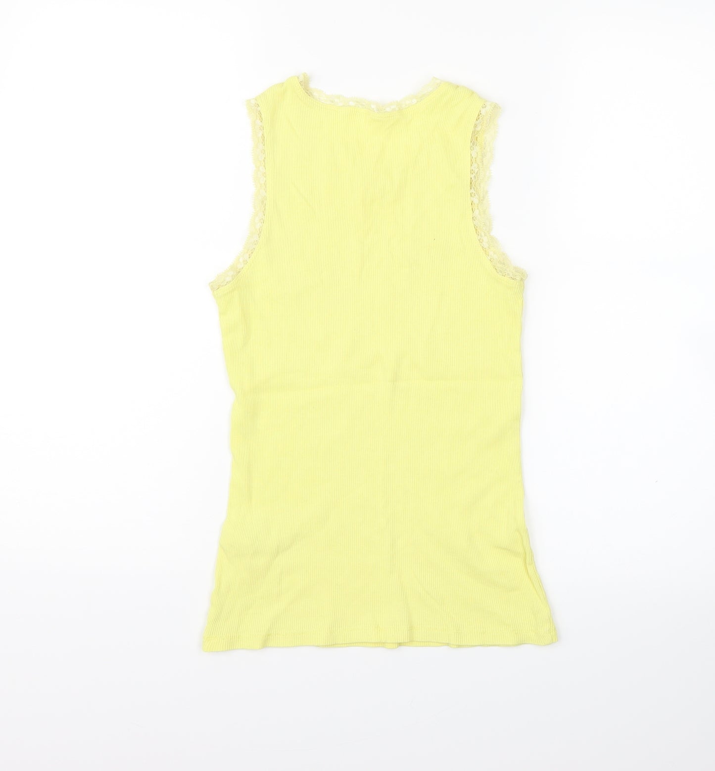 Preworn Girls Yellow   Basic Tank Size 12-13 Years