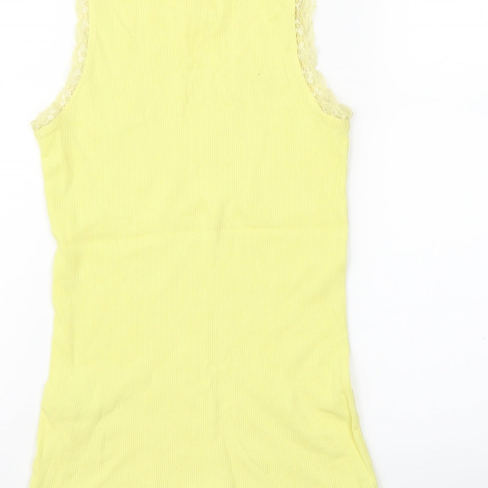 Preworn Girls Yellow   Basic Tank Size 12-13 Years