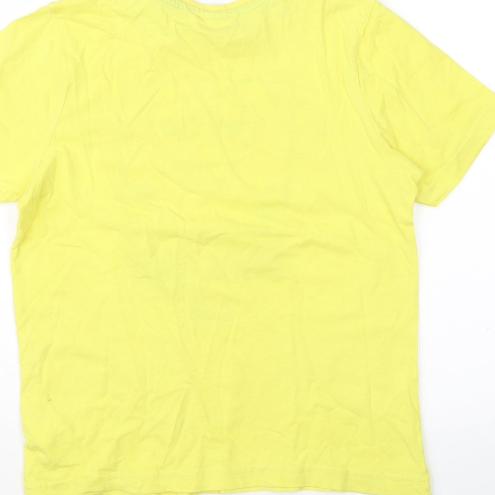 Nickelodeon Boys Yellow   Basic T-Shirt Size 10-11 Years  - spongebob
