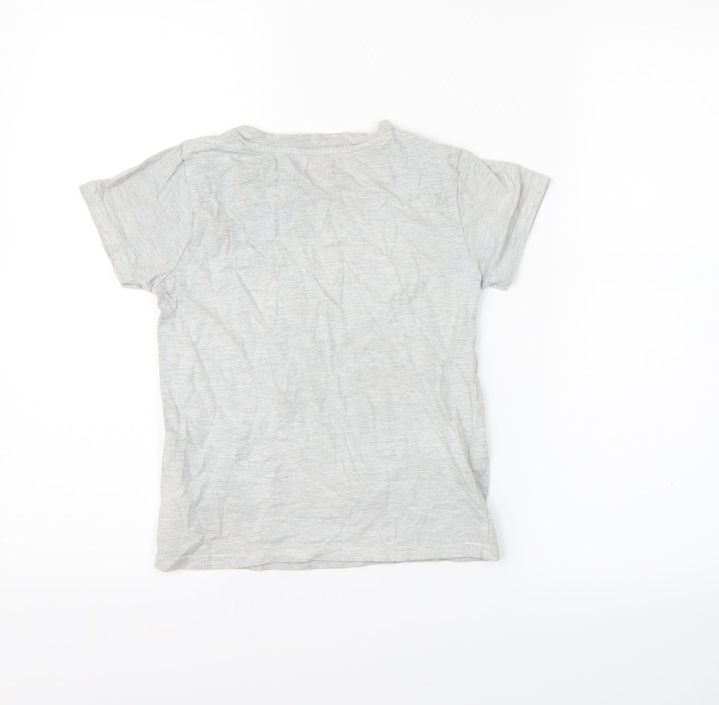 Primark Boys Grey   Basic T-Shirt Size 7-8 Years  - tractors