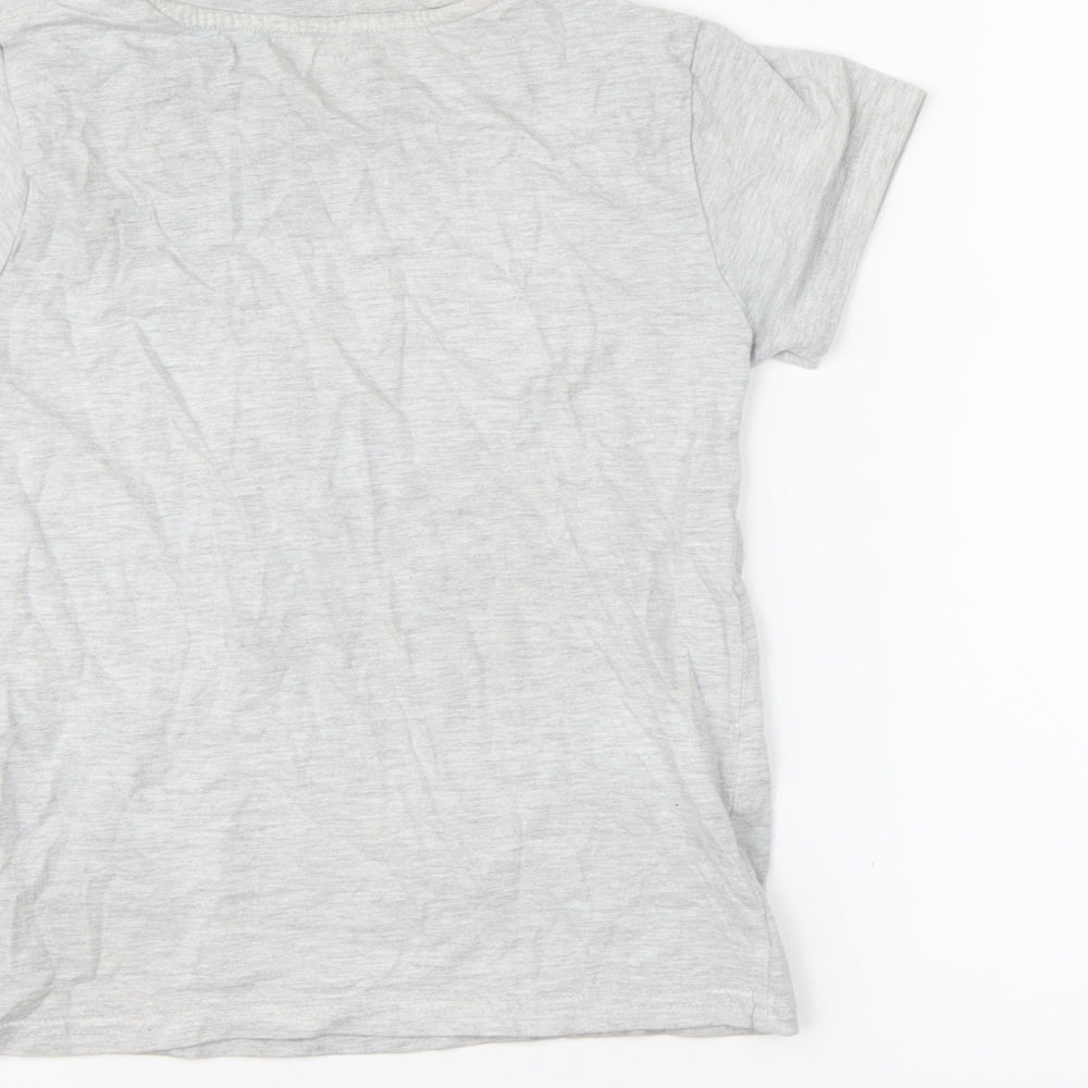 Primark Boys Grey   Basic T-Shirt Size 7-8 Years  - tractors