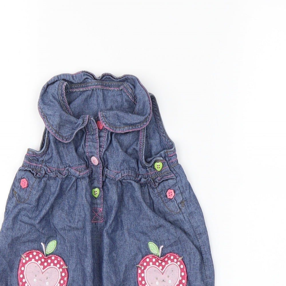 TU  Blue   Dungaree One-Piece Size 9-12 Months