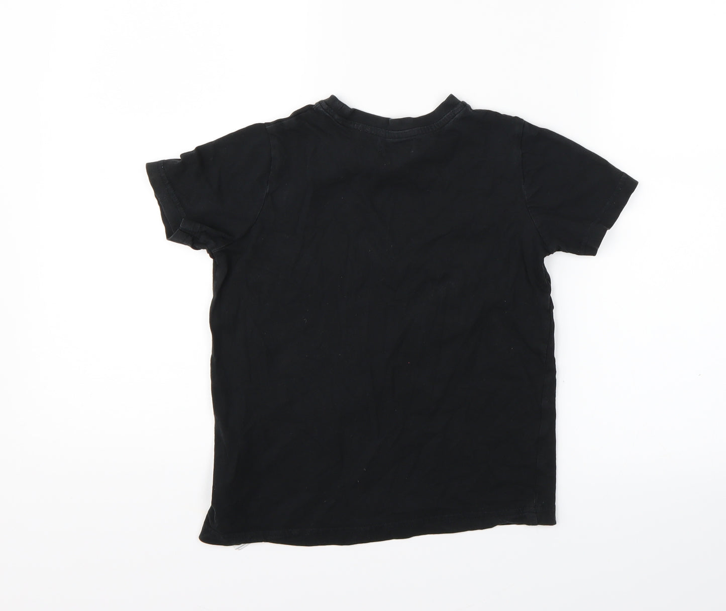 F&F Girls Black   Basic T-Shirt Size 7-8 Years  - skull