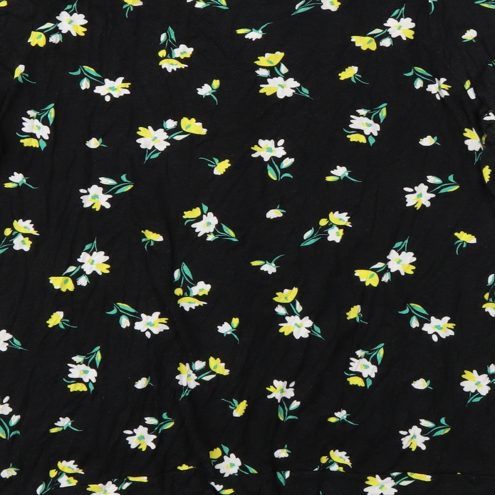 studio basic Womens Black Floral  Cardigan Jumper Size 18