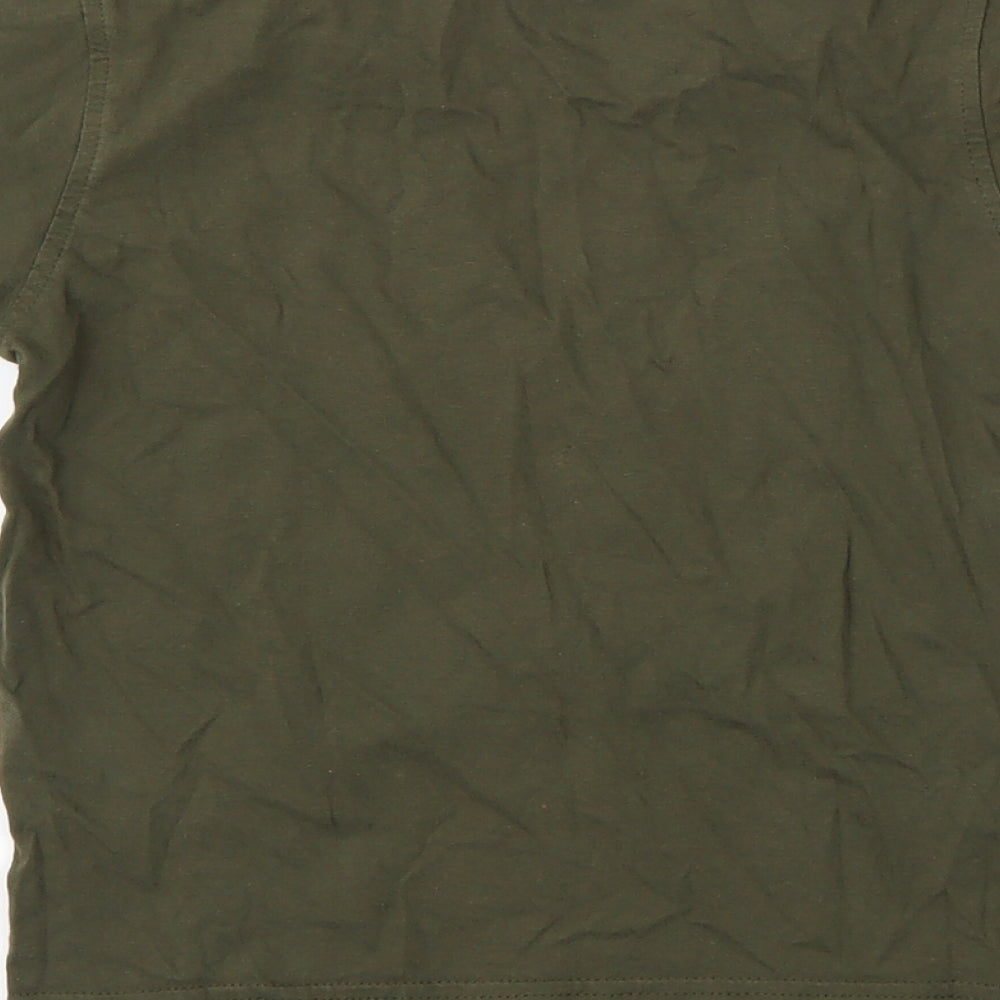 George Boys Green Houndstooth  Basic T-Shirt Size 6-7 Years  - tiger