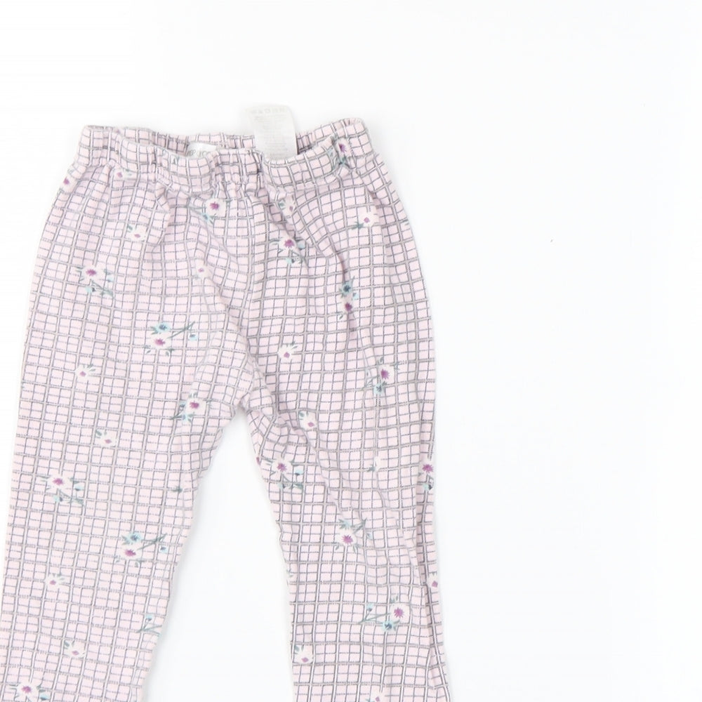 pep&co  Pink Floral  Jogger Leggings Size 9-12 Months