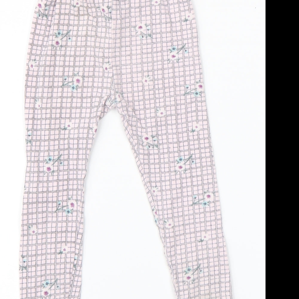 pep&co  Pink Floral  Jogger Leggings Size 9-12 Months