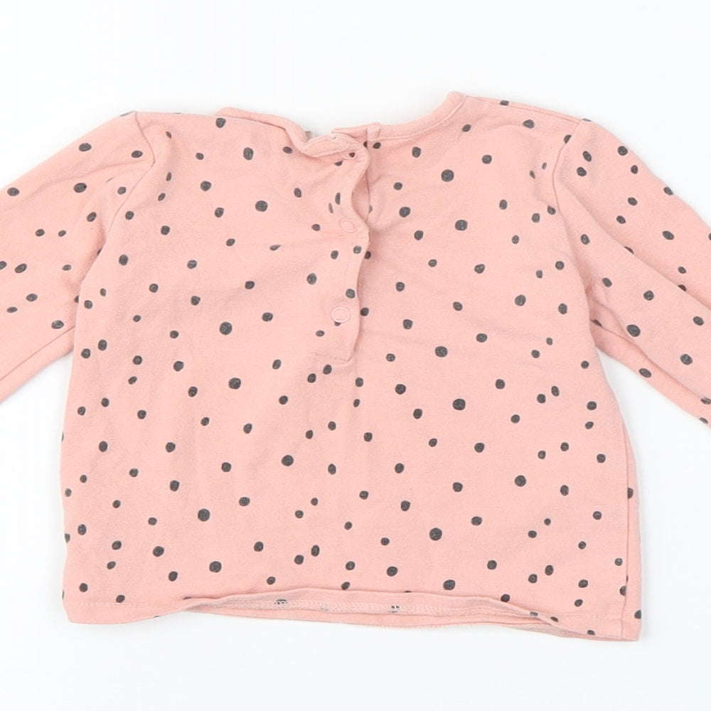 next baby  Pink Spotted  Basic T-Shirt Size 3-6 Months