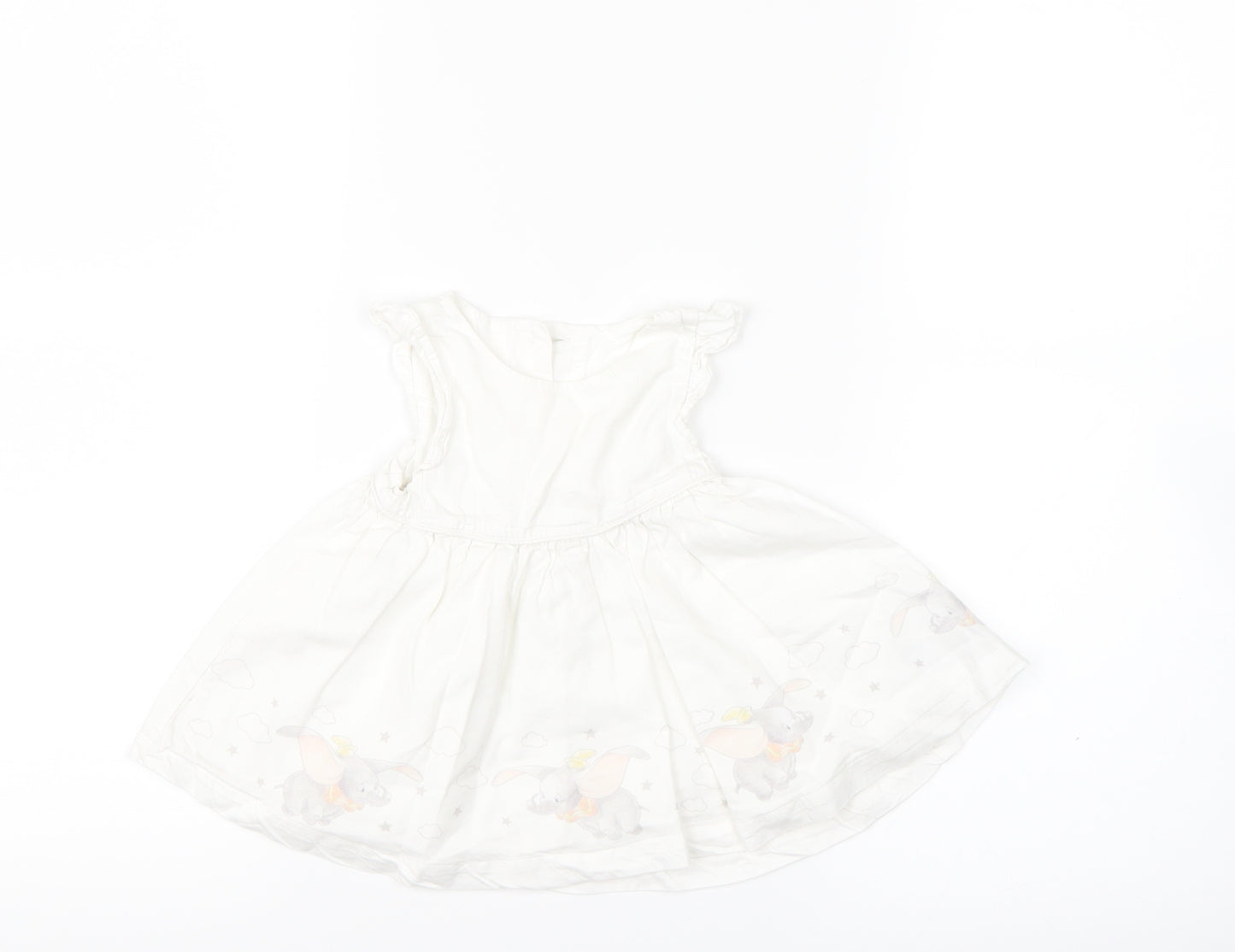 Disney  White   A-Line  Size 0-3 Months  - dumbo