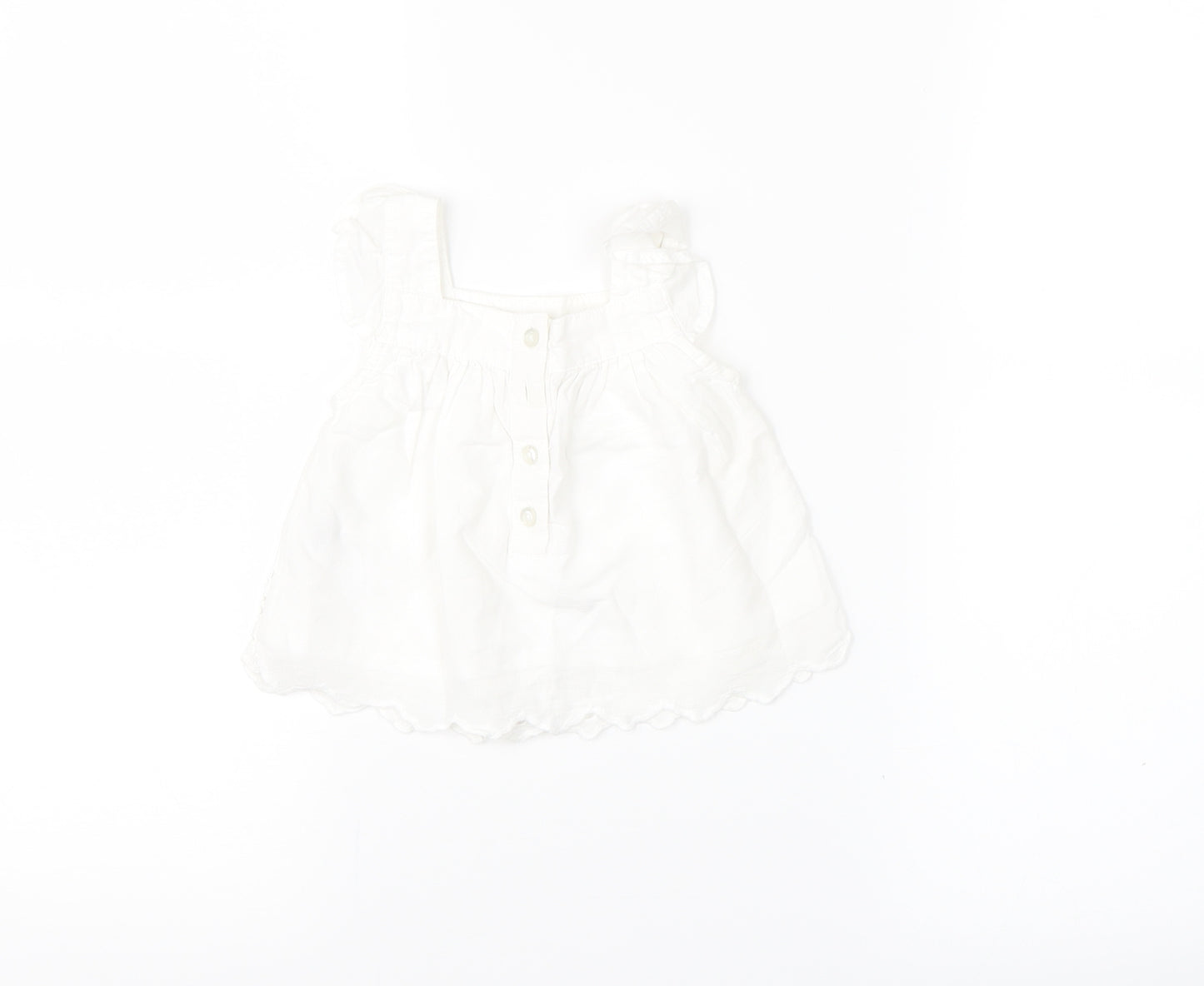 F&F  White   Basic Blouse Size 0-3 Months