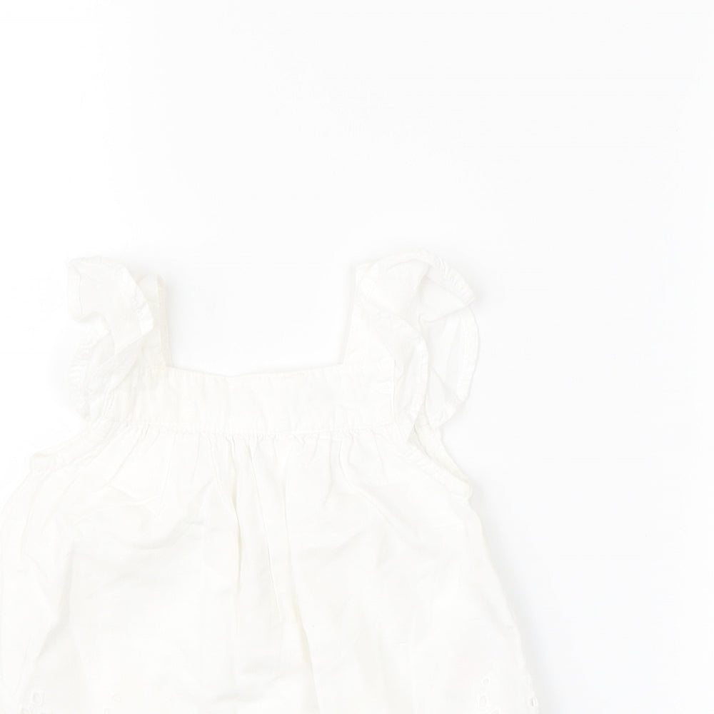 F&F  White   Basic Blouse Size 0-3 Months